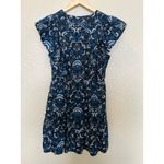 Sugar Lips Etta Floral Ruffle Mini Dress Medium Blue Floral Mini Dress Paisley Photo 2