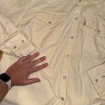 Levi's β Womens Western Relaxed Fit Cream Corduroy Shirt 1X Long Sleeve NWT flaw Photo 5