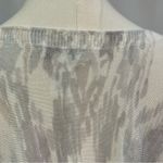 J. Jill Linen Artsy Poncho‎ One Size Coastal Clean Girl Beachy Boho Fringe Gray Photo 9