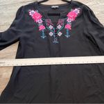 Wrangler COWGIRL HARDWARE Black Embroidered Floral Western Dress  Womens LARGE #111 Photo 8