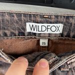 Wildfox EUC Pink Black Distressed Denim Jean Shorts sz 26 Photo 4