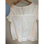 Sonoma  Embroidered Cotton Cream Peasant Blouse Large Boho Coastal Cowgirl Dainty Photo 4