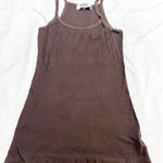 Crown Jewel Womens Chocolate Brown Cotton Modal Slub Tank Casual Basic Size M Size M Photo 0
