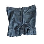 J.Crew Chambray Ruffle Hem Shorts Pleated Pockets Casual Blue Size 8 NEW Photo 3