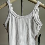 Wild Fable  Women's White Narrow Ribbed Seamless Tank Bodysuit - Small - NWT Photo 6