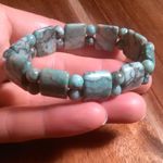 Green Matrix Jasper Tanker Plain Stretch Bracelet (Size 6 to 7 Inch) Photo 4