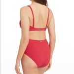 Sea Level Essentials Mid Rise Bikini Bottom Red Size 6 US NWT Photo 1