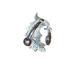 Sparkly Moon Belly Ring: Surgical Steel Navel Piercing Photo 3