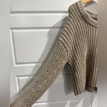 Aerie  Boat Neck Ribbed Slouchy Trendy Knit Sweater Cozy Neutrals Boxy Relaxed Photo 5