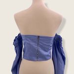 On twelfth‎ long sleeve off shoulder top zip back L Blue Size L Photo 2