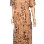 Baltic Born Tivolli Tulle Maxi Dress size 2X copper floral sheer wedding guest Photo 1