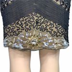 Sue Wong Womens Cocktail Dress Sheath Strapless Chevron Beaded Sequin Size 6 Photo 10