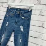 Aero High Rise Jegging Distressed Skinny Jeans Medium Wash Women’s 4 Stretch Y2K Blue Photo 6