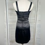 B Darlin B. DARLIN Black Satin Sleeveless Bodycon Dress w Pleating-1/2 Photo 2