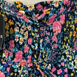 Torrid SZ 0 (Large) Challis Lace-Up Back Corset Top Floral Strapless Smocked New Photo 7