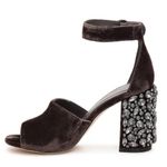 Joie 💕💕 Lafayette Velvet Heel Sandal In Coal Photo 5