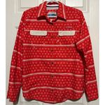Magellan outdoors  Womens Christmas Red Relaxed Fit Gear Long Sleeve Shirt Size S Photo 0