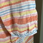 Talbots Plus Square Neck Linen Top Palm Stripe size 1X Photo 12