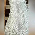 EXPRESS White With Black Swiss Polka Dot Wrap Front Maxi Dress Size L Photo 9