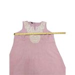 Talbots Embroidery Linen Blend Shift Dress Sleeveless Lilac Photo 7