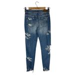 American Eagle Jeans Womens 0 Mom Jean Destroyed Distressed Mid Rise Skinny Blue Photo 1