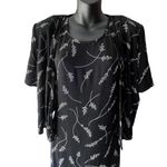 90s VTG Molly Malloy Sleeveless Floral Maxi Black Dress With Cover Women’s 12 Photo 4