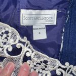Gorgeous Vintage 90s Scott McClintock Brocade Cocktail Dress! Blue Size 8 Photo 8