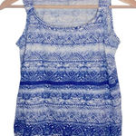 Loft Vintage Blue tank top size XS petite beach bohemian coastal grandma 90s Y2K Photo 0