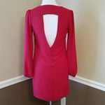 Eight Sixty Deep Red Long Sleeve Cutout Back Tunic Shift Dress  ModCloth Holiday Photo 4