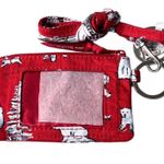 Vera Bradley Zip ID and Lanyard Beary Merry Red Photo 1