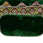 EUC Vintage Y2K Green Velvet Boho Style Beaded Shoulder Bag Photo 1