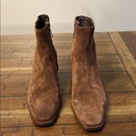 Aquatalia  Chestnut Suede Ankle Booties Size 5 EUC Photo 1