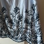 Altar'd State  Blue‎ Striped Embroidered Short Preppy Shift Dress Photo 2