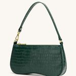 JW Pei  Eva Women's Dark Green Croc Vegan Leather Zip Shoulder Bag Handbag OS Photo 0