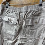 Pact Woven Twill Utility Joggers Womens Pants Zip Ankle Tan Khaki XL Photo 8