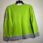 Sag Harbor Women’s Sport Lime Green Sailboat Sweater Photo 1