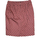 Ann Taylor ‎ Loft Womens Pencil Skirt Size 0 Nude With Black Polka Dots Lined Photo 4