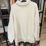 LIT Active Whisper Oversized Turtleneck Sweatshirt Cream pullover mockneck beige Tan Size L Photo 1