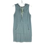 Max Studio Striped Sleeveless Hooded Mini Dress Blue White Size S Photo 1