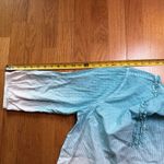 Chico's Chico’s Ombre Tunic Top White Aqua Sz 2 EUC Ruffle Resort Wear Coastal Cruise Photo 8