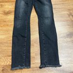 Mother Looker Ankle Fray Skinny Jeans in Night Hawk 24 Black Photo 2