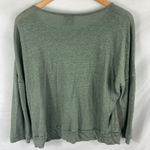 H by Bordeaux  Linen Green Blouse Size Large Photo 4