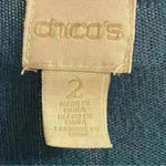 Chico's V Neck Pullover Sweater Long Line Cashmere Blend Large Photo 4