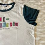 Free People White Black Pink Blue Green Hi-Frequency Ransom Note T-Shirt Sz 2XL Photo 7