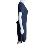 Theory Dress Women Large Blue Liliana Ranmire Knit Dress Open Back T-Shirt Basic Photo 1