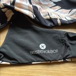 Sisstrevolution Tropical Print Bikini Top Black Photo 1