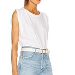 Citizens of Humanity Anthropologie  Jordana Rolled Sleeve Tee in White Photo 4