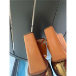 Rebecca Minkoff  Stella Leather Wedge Shoes 8.5 Orange / Gold Photo 13