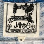 Jaase Jumpsuit Blue White Geometric Print S Bohemian Wide Leg New Photo 8