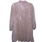 Maeve Anthropologie  Bettina Sequin Dress 1X EUC Taupe Tiered Shirt Mini Photo 2